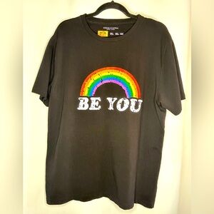 Denim and Flower Men’s Black “BE YOU” T-shirt, Size XL